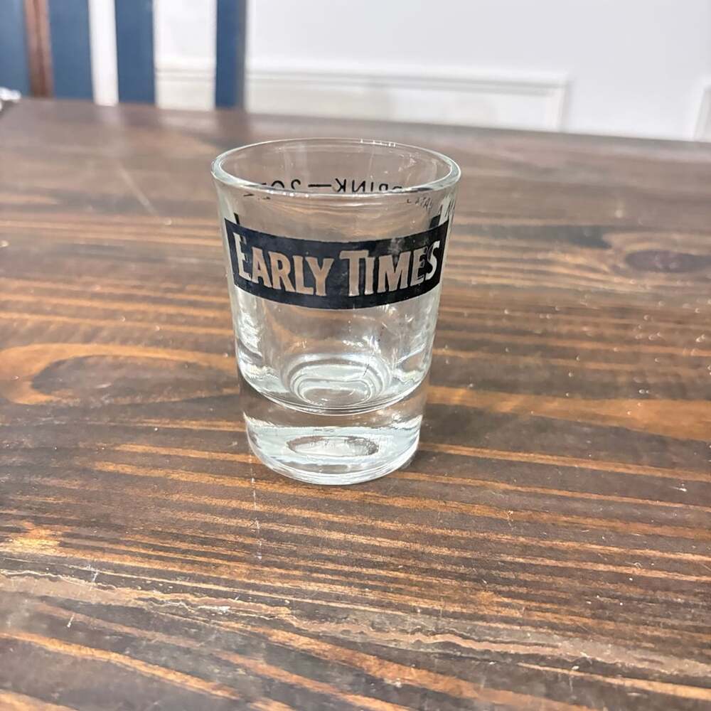 Early Times Bourbon Whiskey Advertising 2 oz Shot Glass